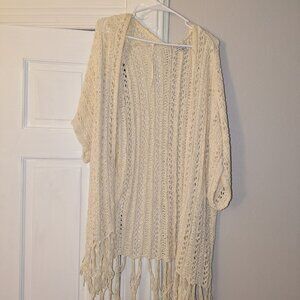 American Eagle Outfitters cream Knit Cardigan